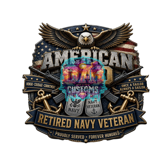 Retired Military Veteran Coaster Set alternate 2