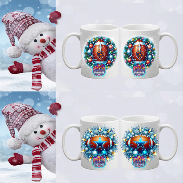Custom NFL Christmas Mug