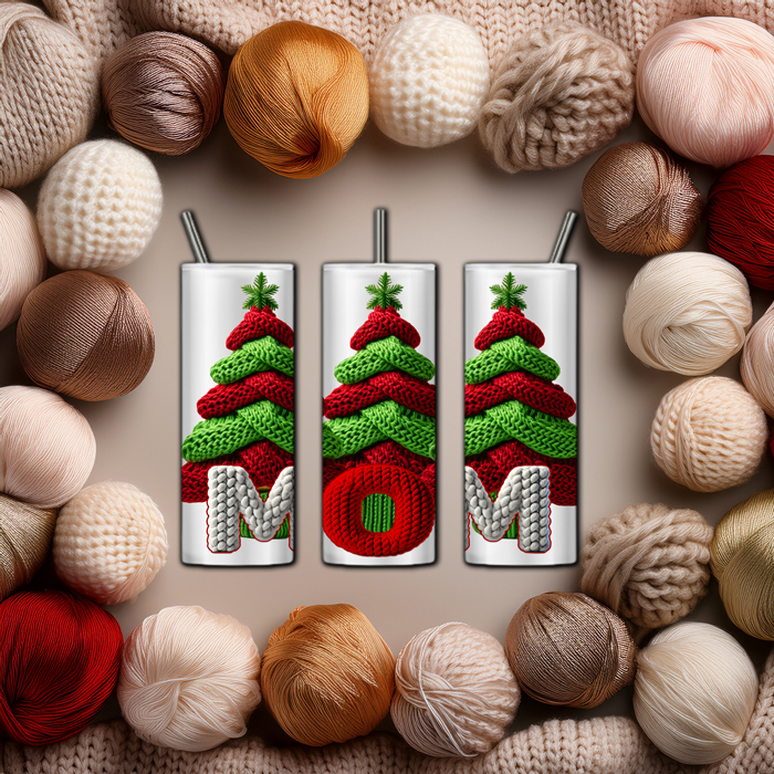 Cozy Knit Mom Christmas Tumbler