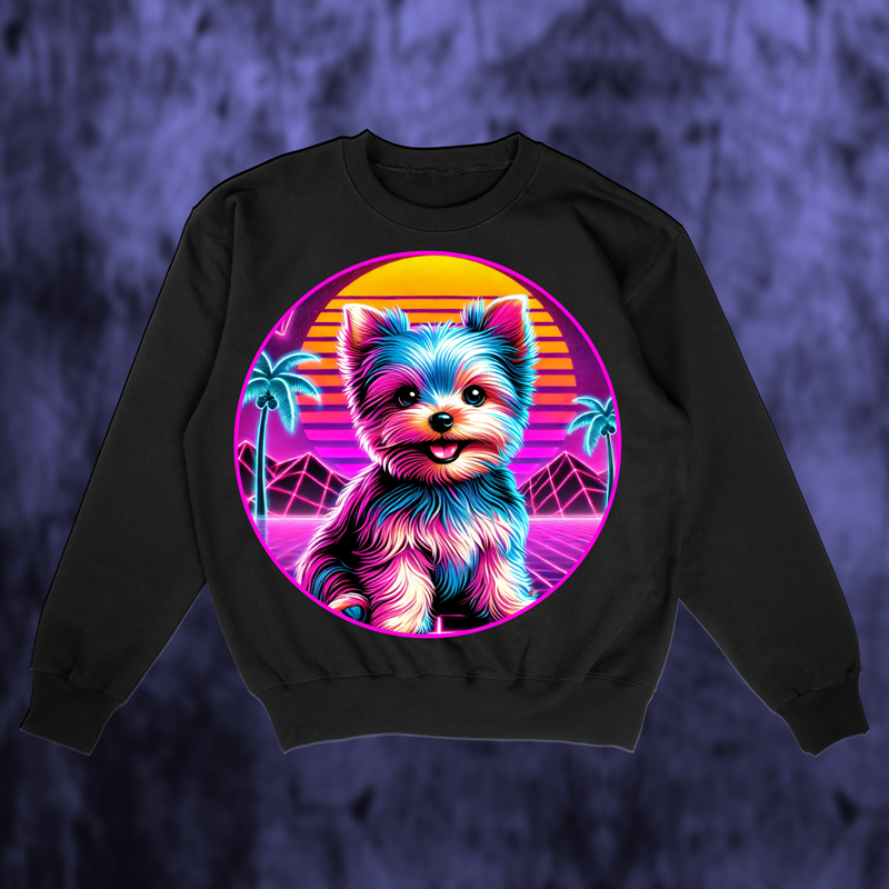 Yorkie Neon Palms Sweatshirt