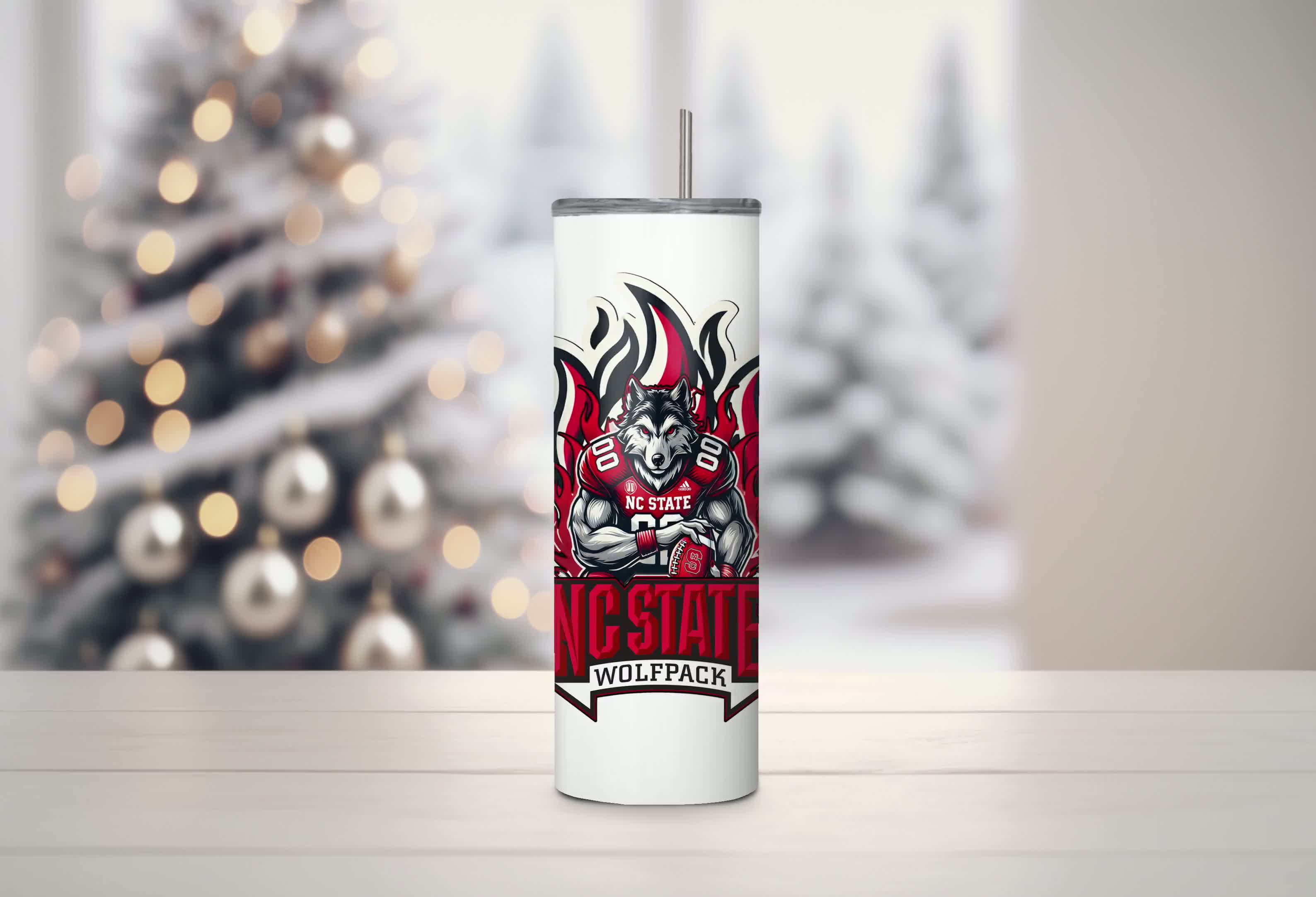 NC State Christmas Tumbler