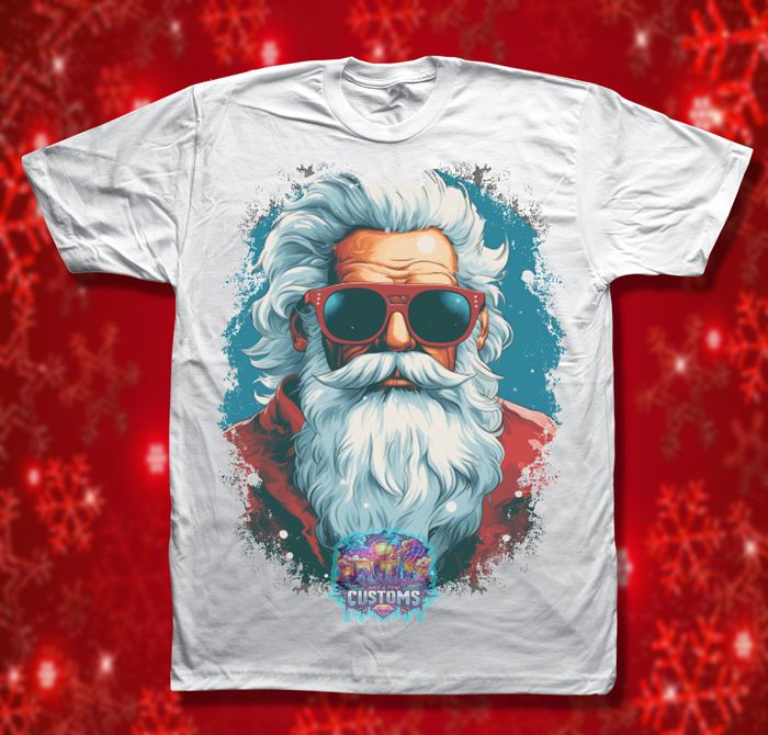 Cool Claus Retro Santa Tee